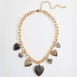 TORRID Heart Charm Statement Necklace NEW
